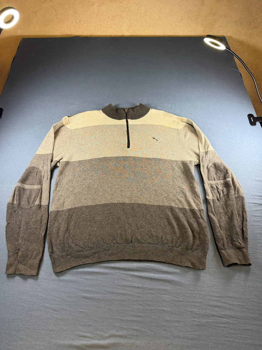 Puma Sportsweater grijs gestreept