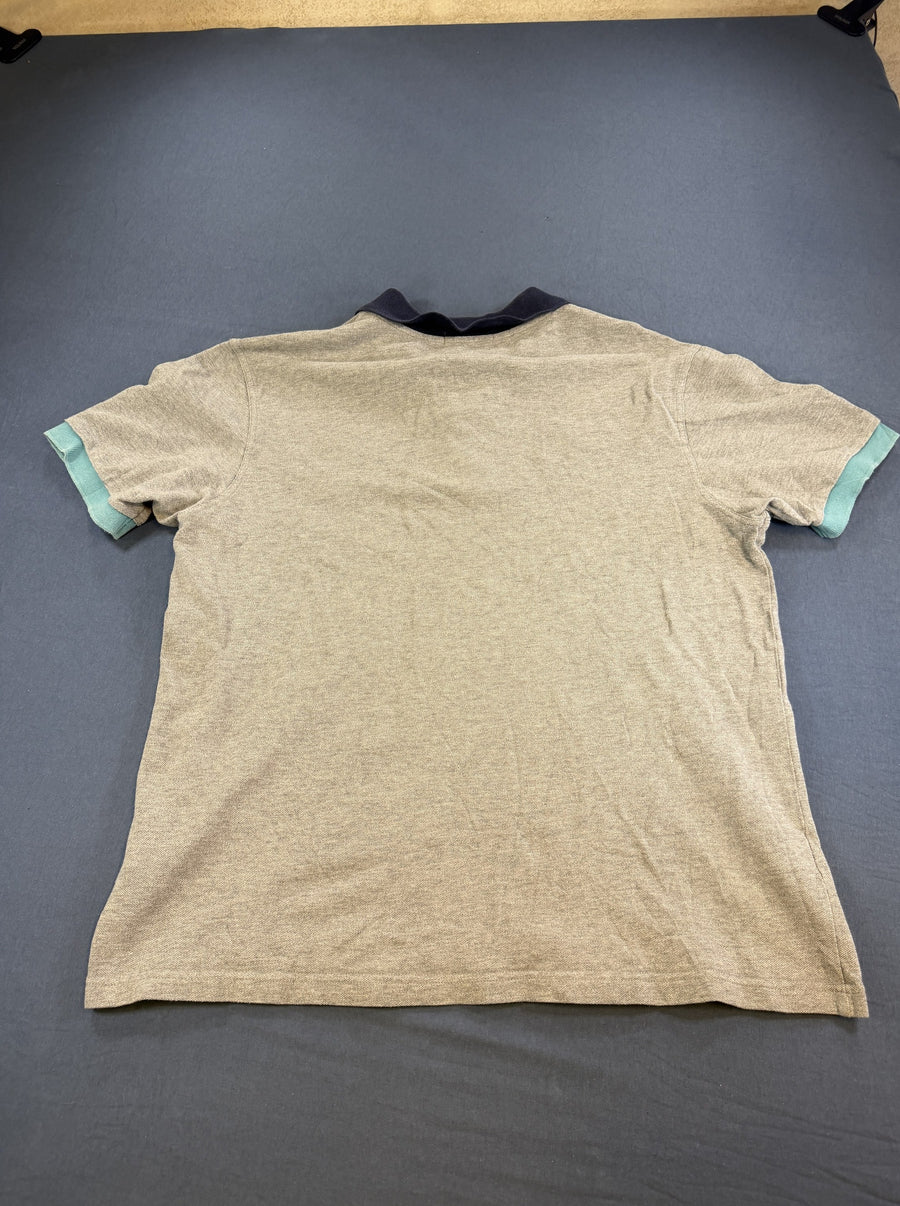 Grijze Fred Perry colour-block polo (poloshirt), maat XL