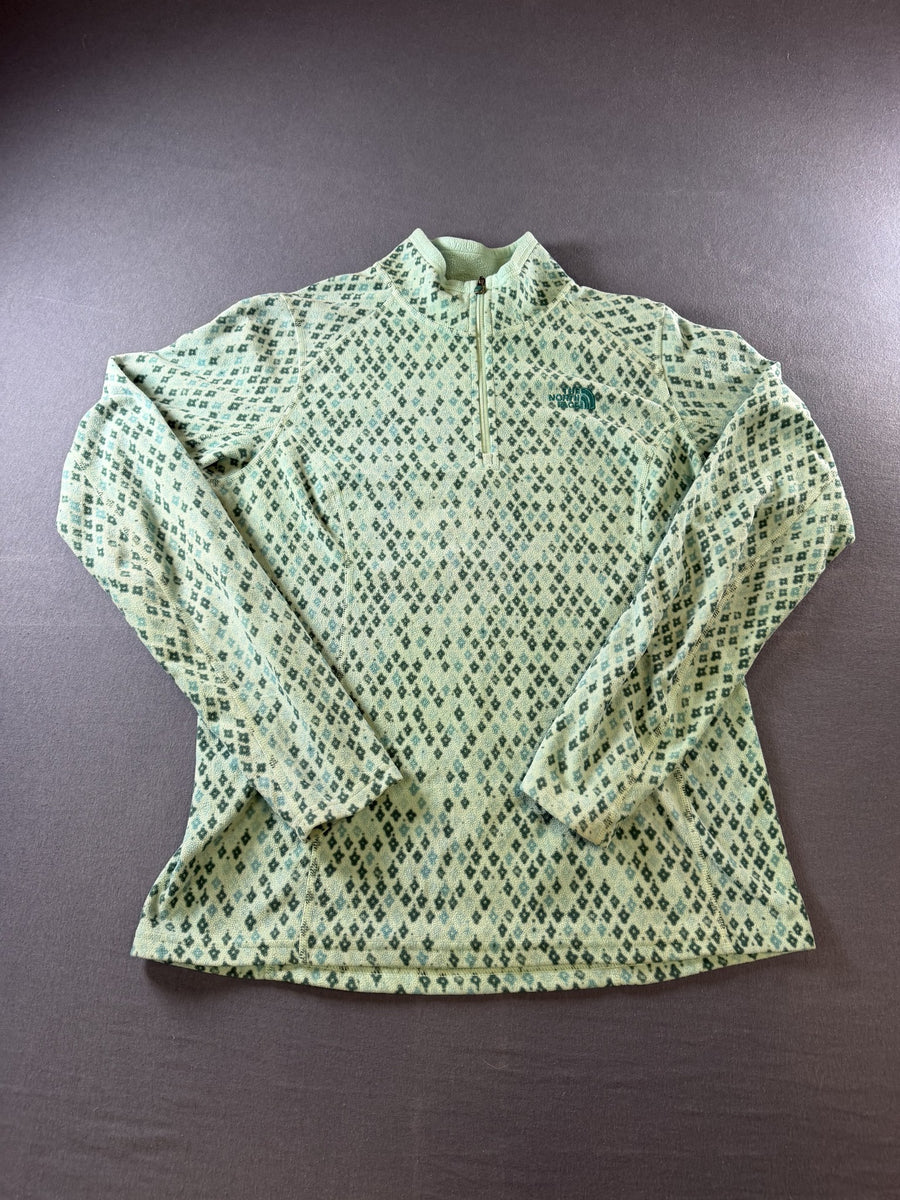 The North Face Fleece vest groen print