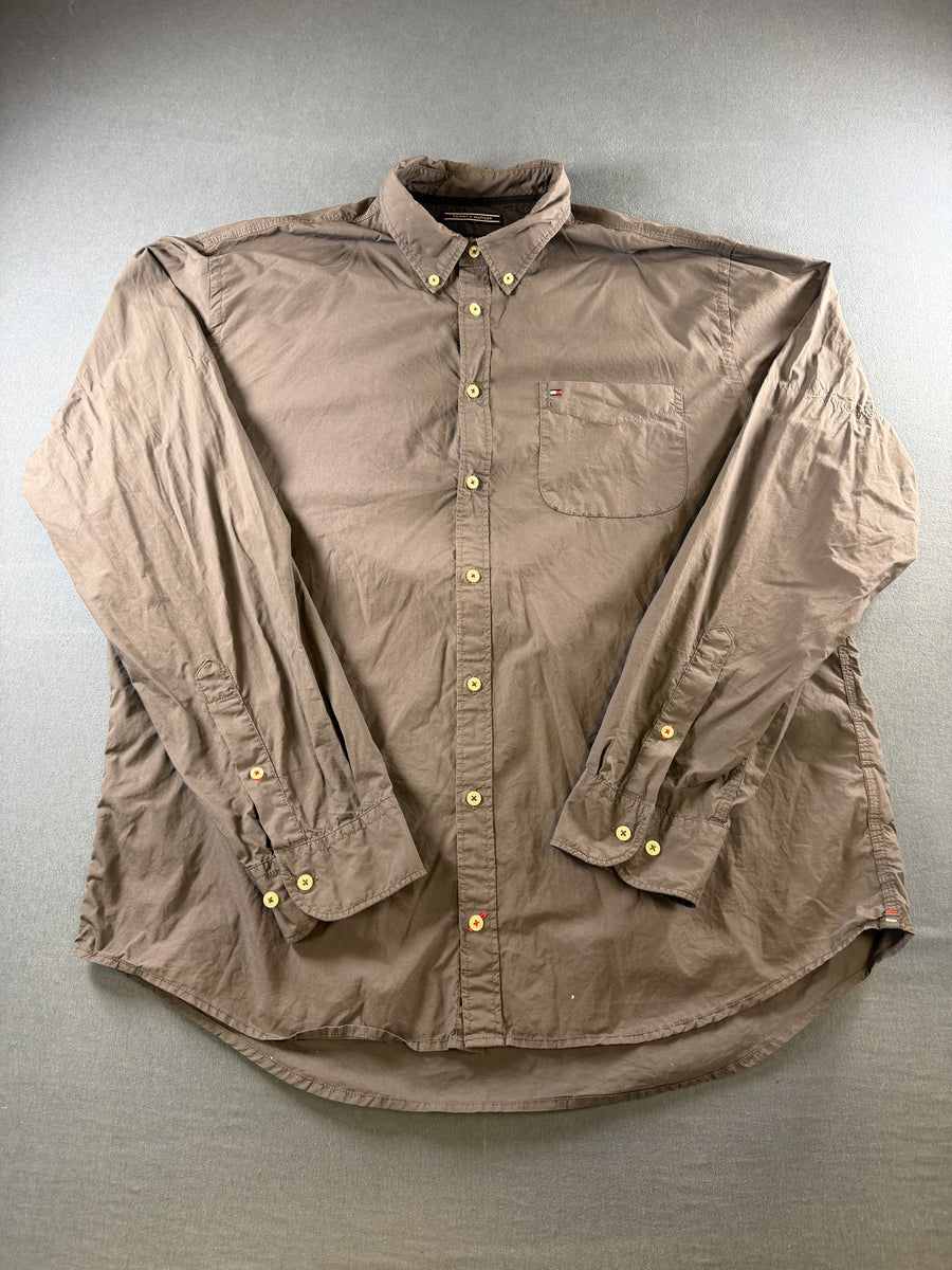 Tommy Hilfiger overhemd grijs maat XL New York Fit