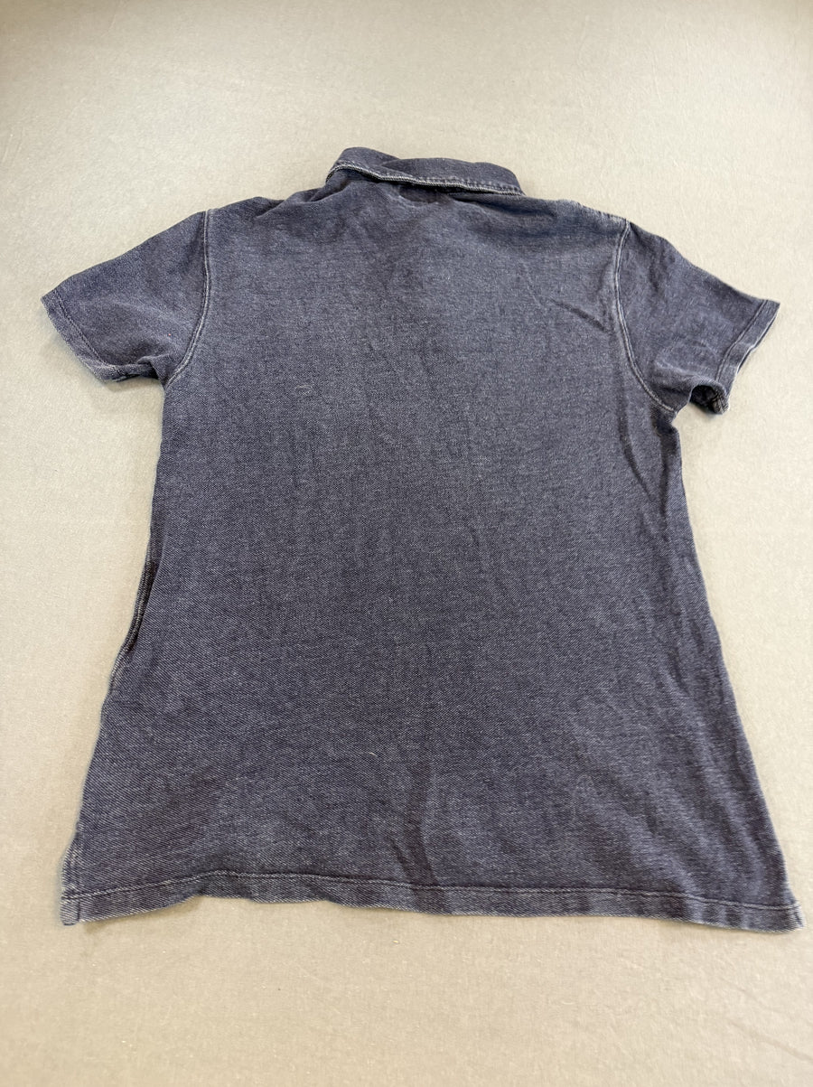 Blauw Levi's herenpolo (piqué poloshirt / denimlook) maat S met borstzak