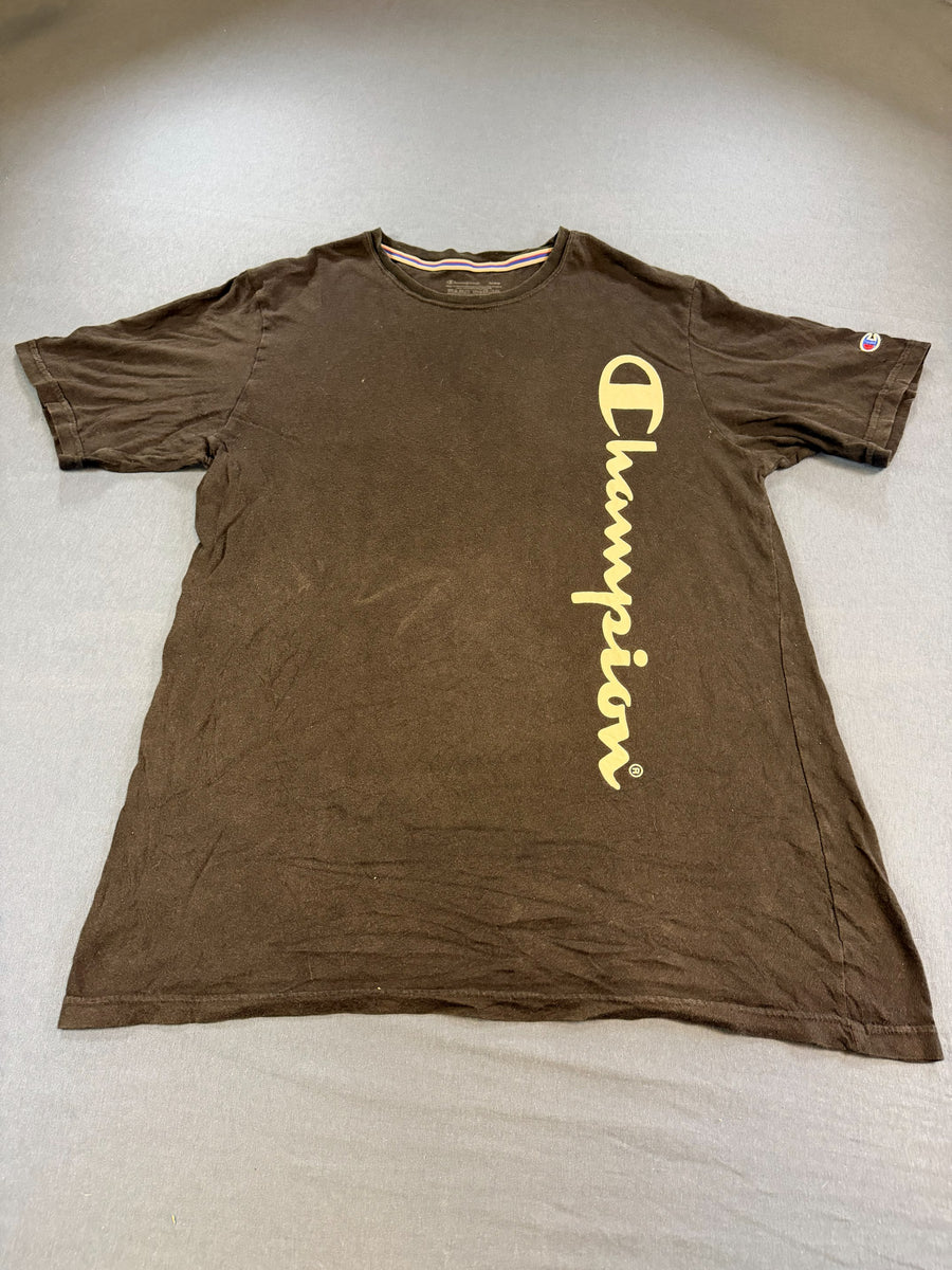 Champion t-shirt zwart print heren maat XL katoen shirt tee