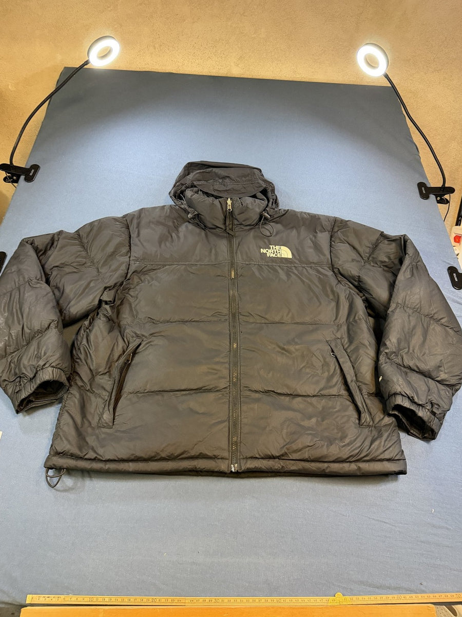 Zwarte donsjas The North Face (gewatteerd winterjack / puffer), maat XL, 700 fill dons