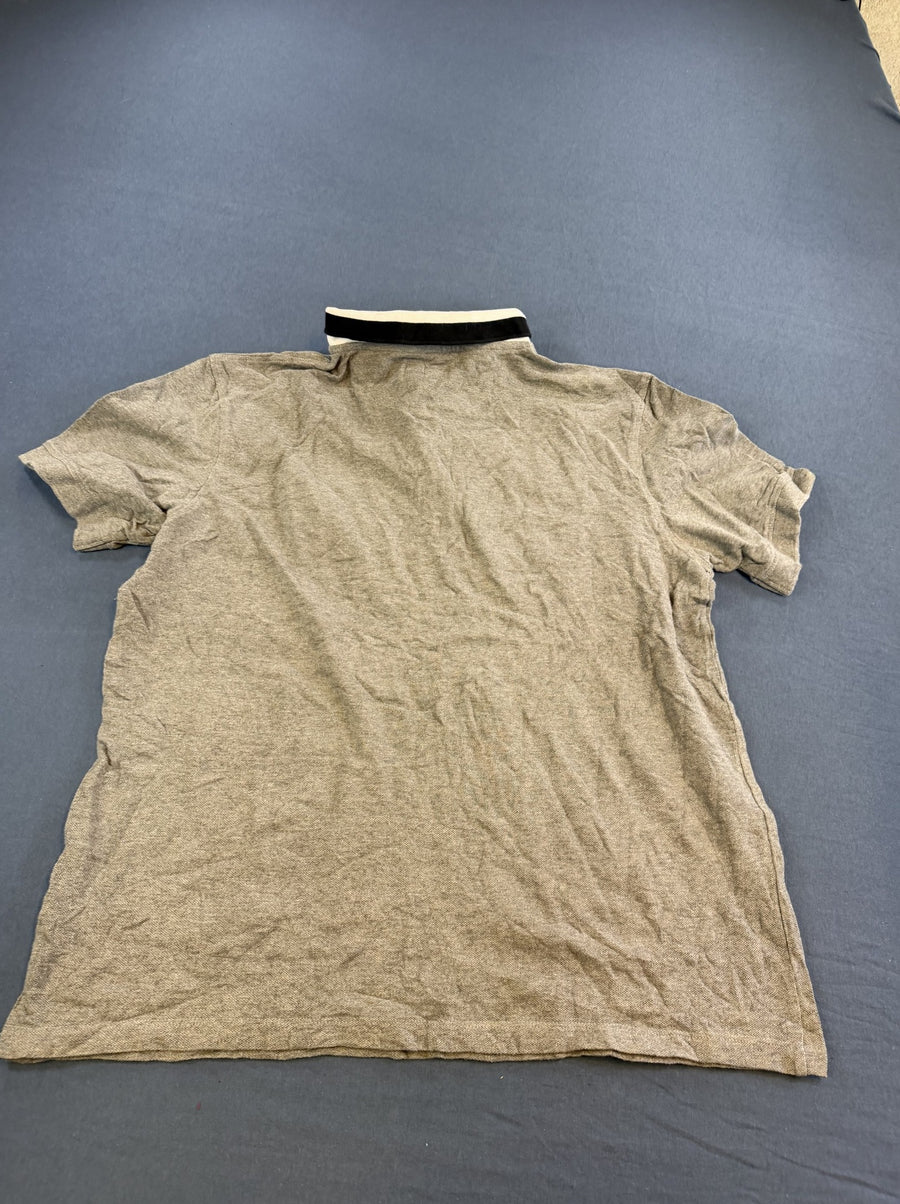 Barbour International motorshirt in grijs (poloshirt/rugbypolo), maat XL