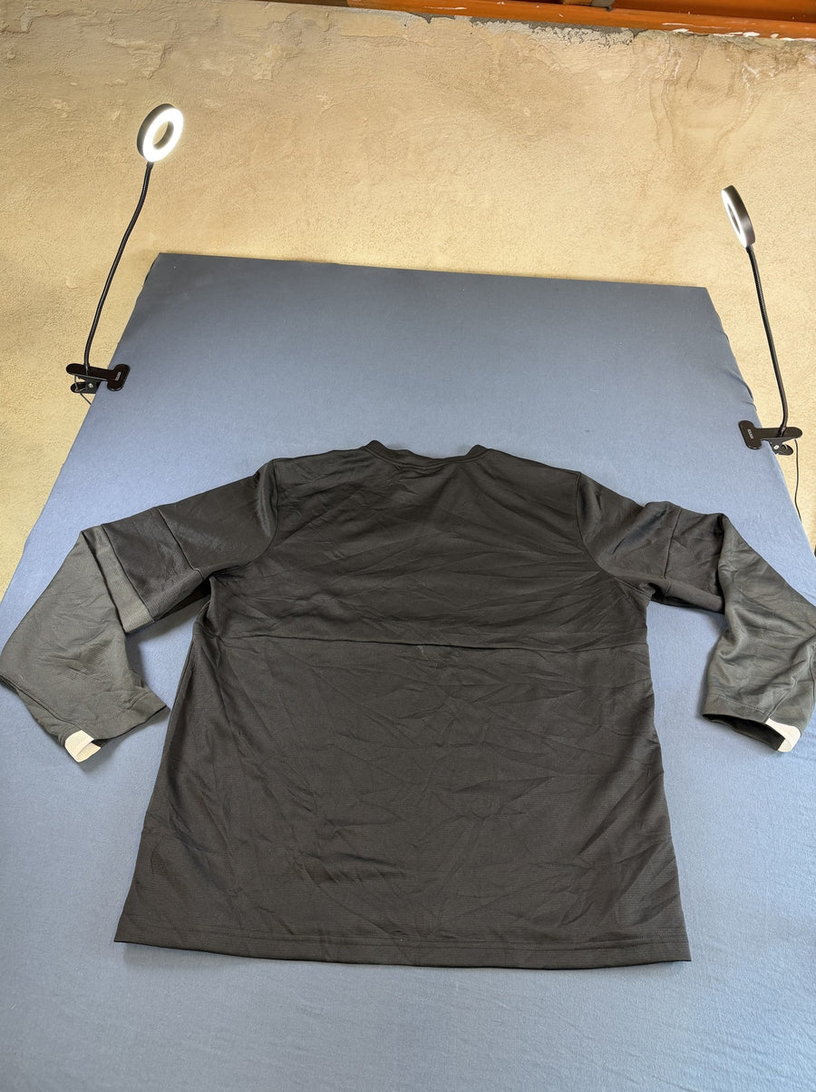 Zwart Nike herenvest maat XXL met kwartrits en logo op de borst (fleecetrui / sweatvest)