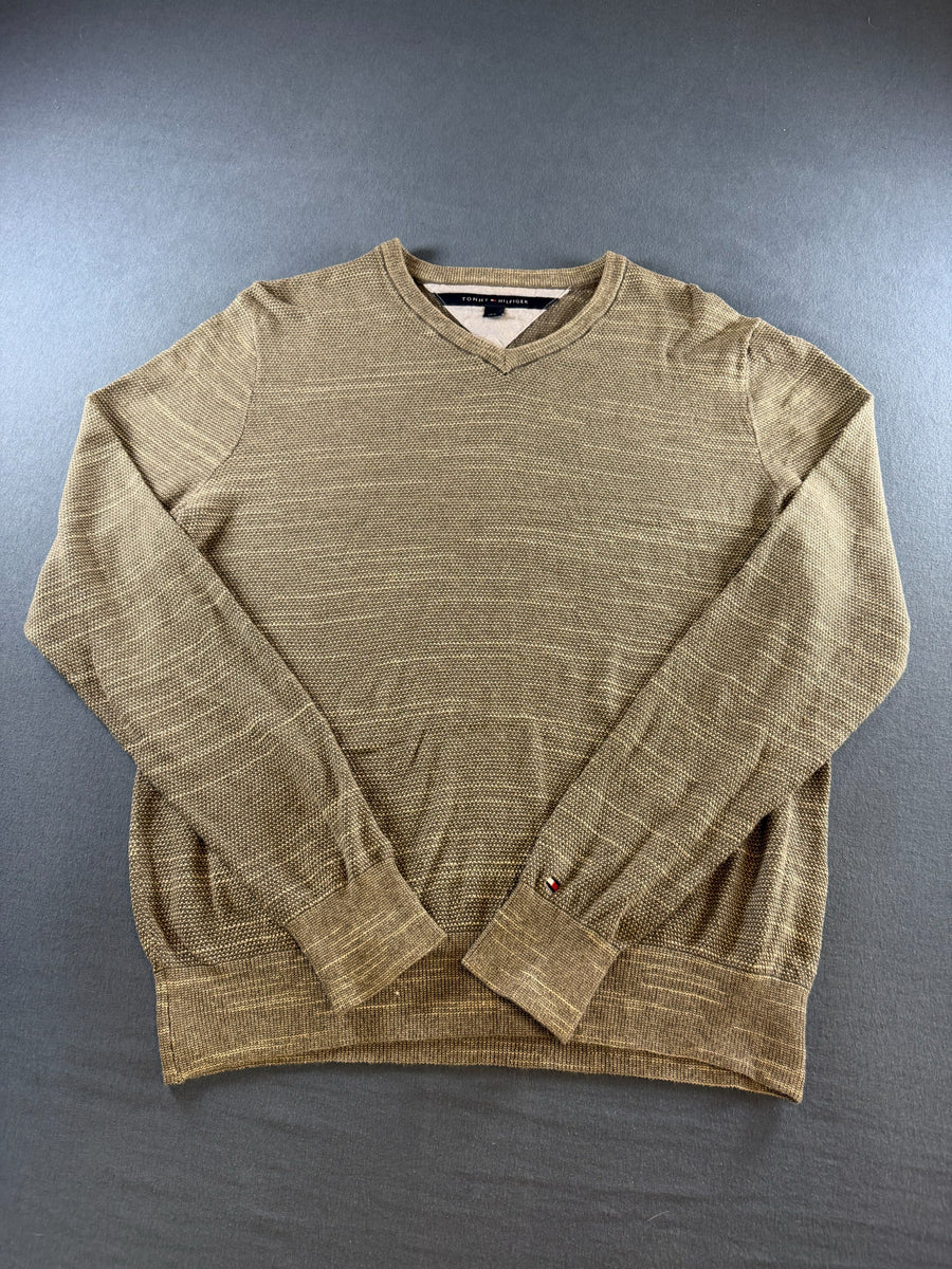 Tommy Hilfiger trui grijs heren maat S sweater pullover gebreid