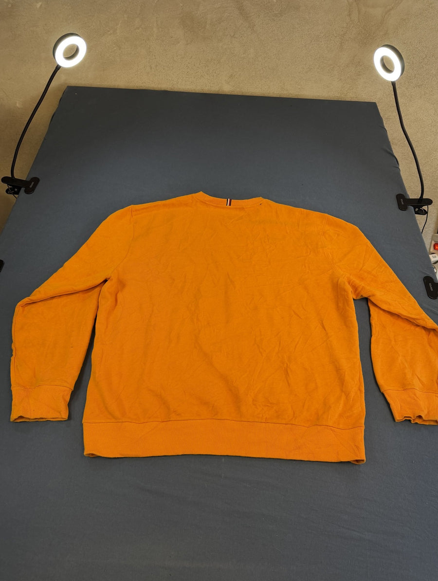 Felle oranje heren trui van Tommy Hilfiger (pullover/sweater), maat XXL