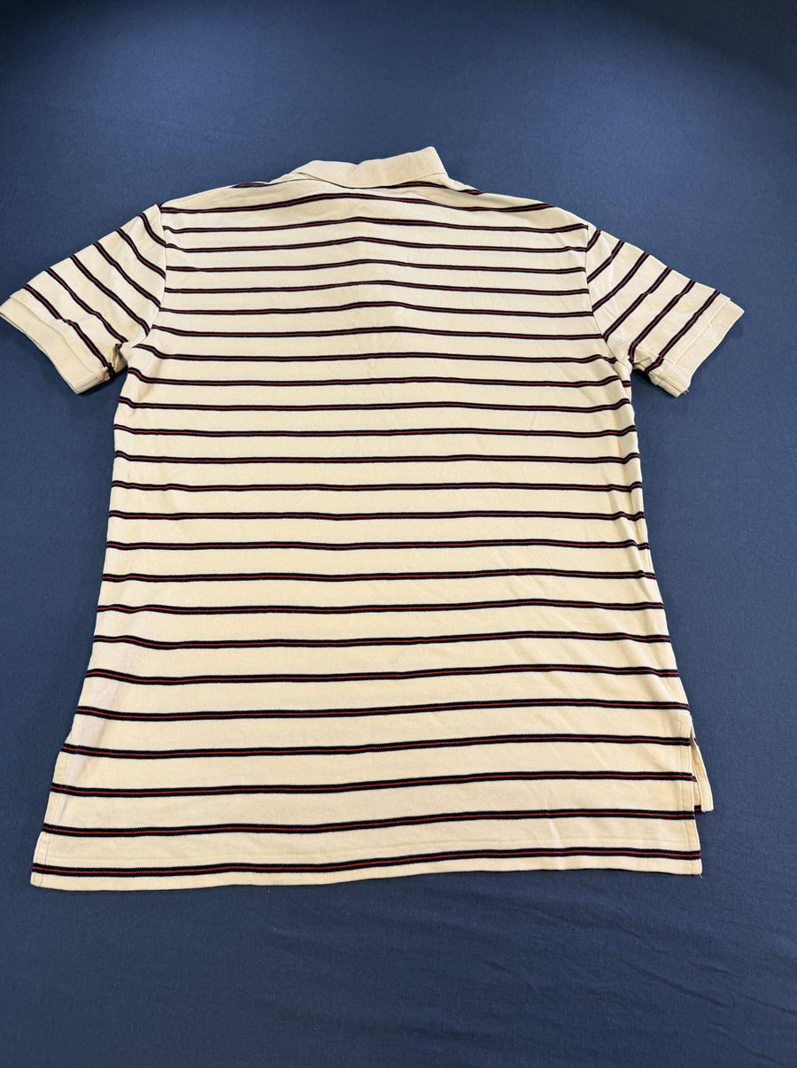 Beige poloshirt Ralph Lauren (piquépolo) met streep, maat S