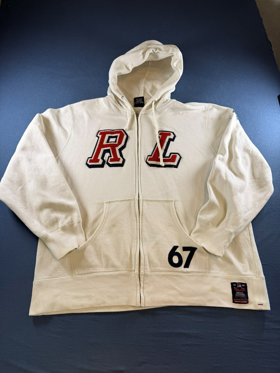 Ralph Lauren Hoodie met rits wit print