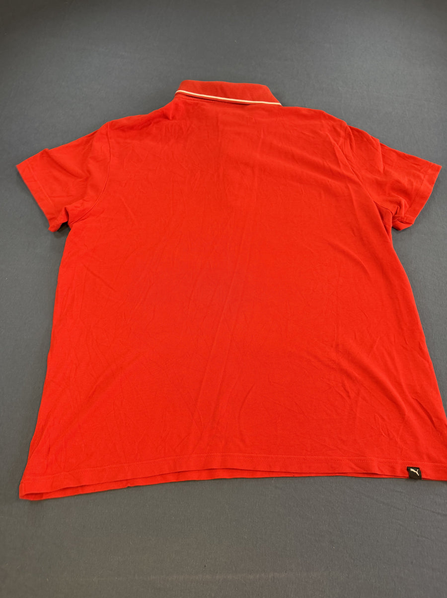 Rood Puma polo heren, maat L (piquéshirt / poloshirt met korte mouw)