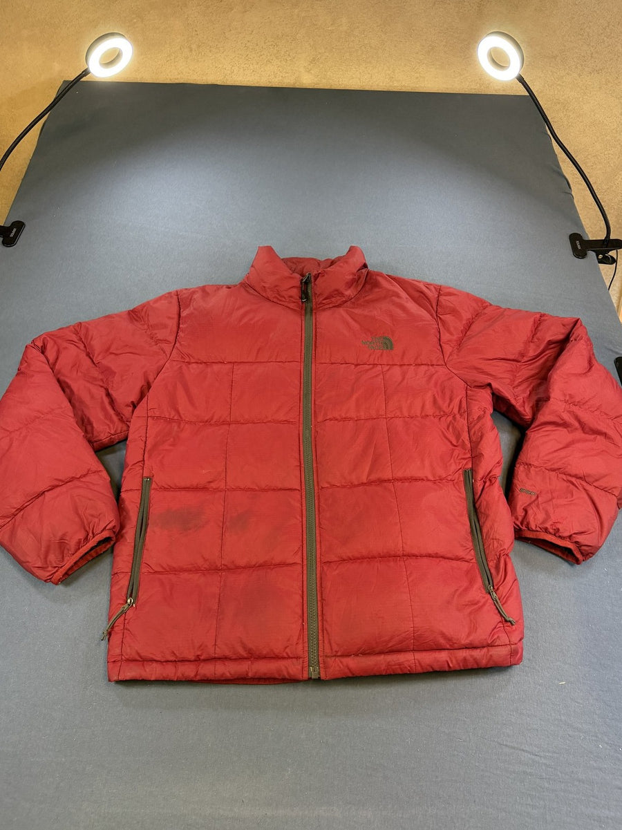 Rode donsjas van The North Face (puffer/gewatteerde winterjas), maat L, 550 fill