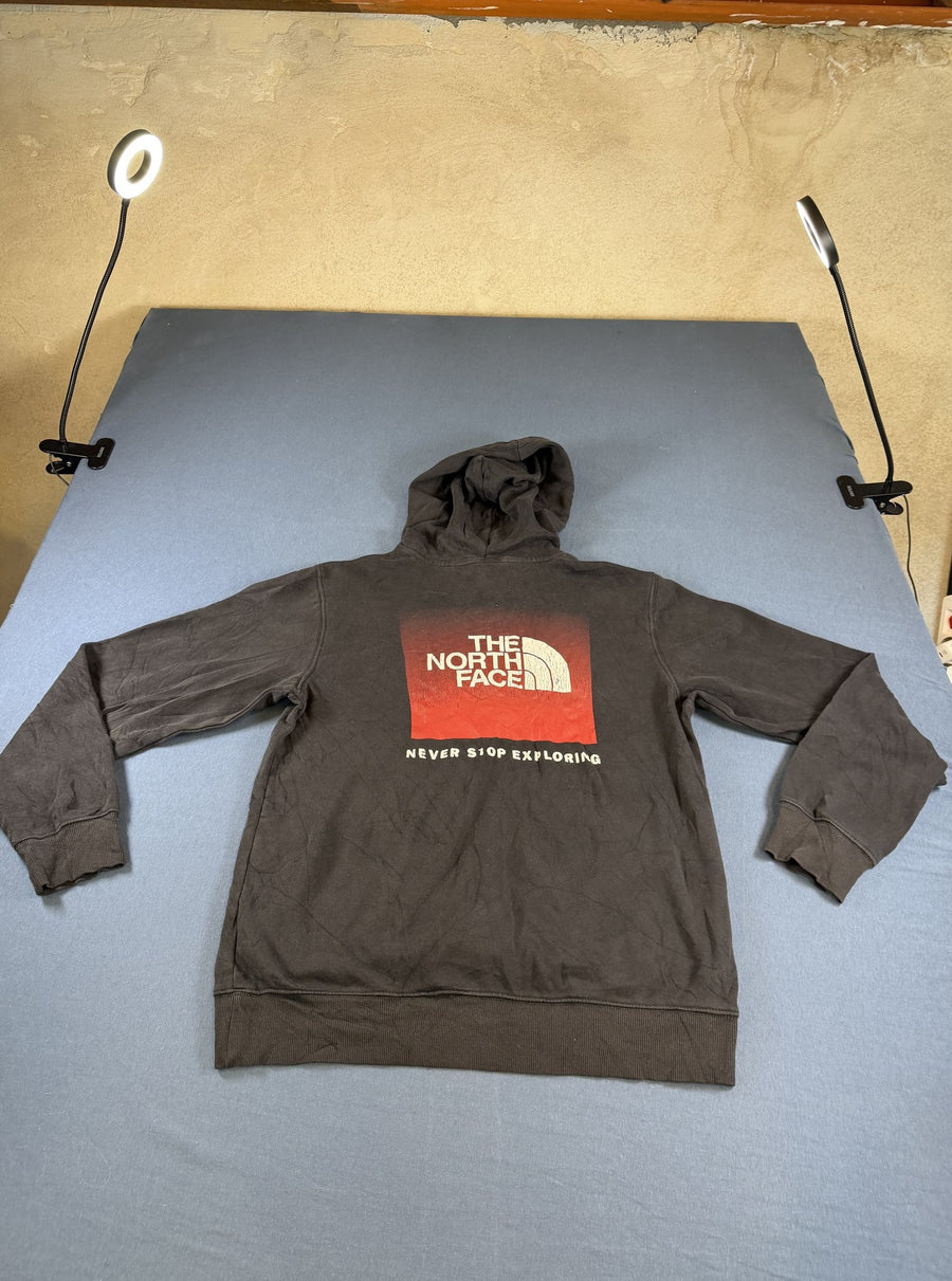 Zwarte The North Face trui met Box Logo, maat S (hoodie / sweatvest)