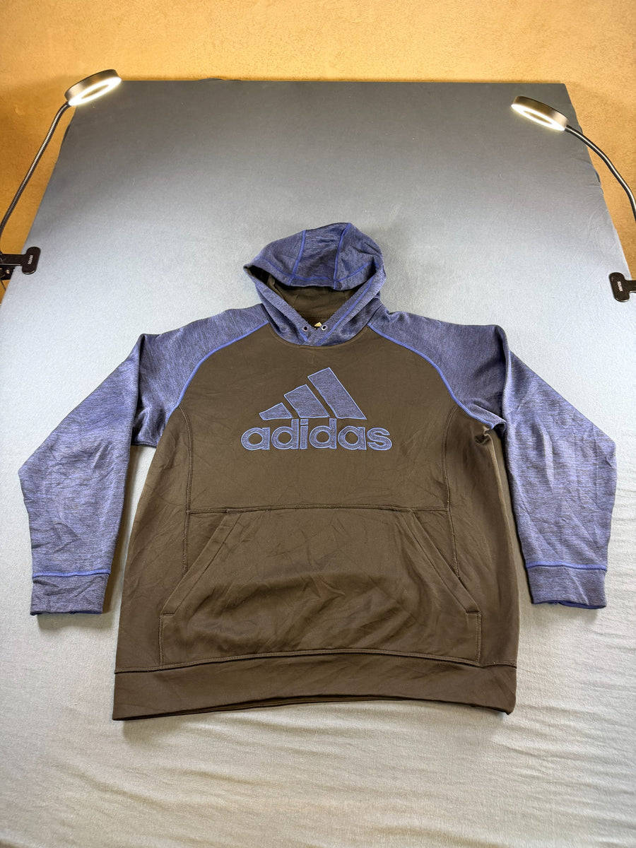 adidas sportsweater blauw print heren maat L trainingstrui sweater trui trainingsjack