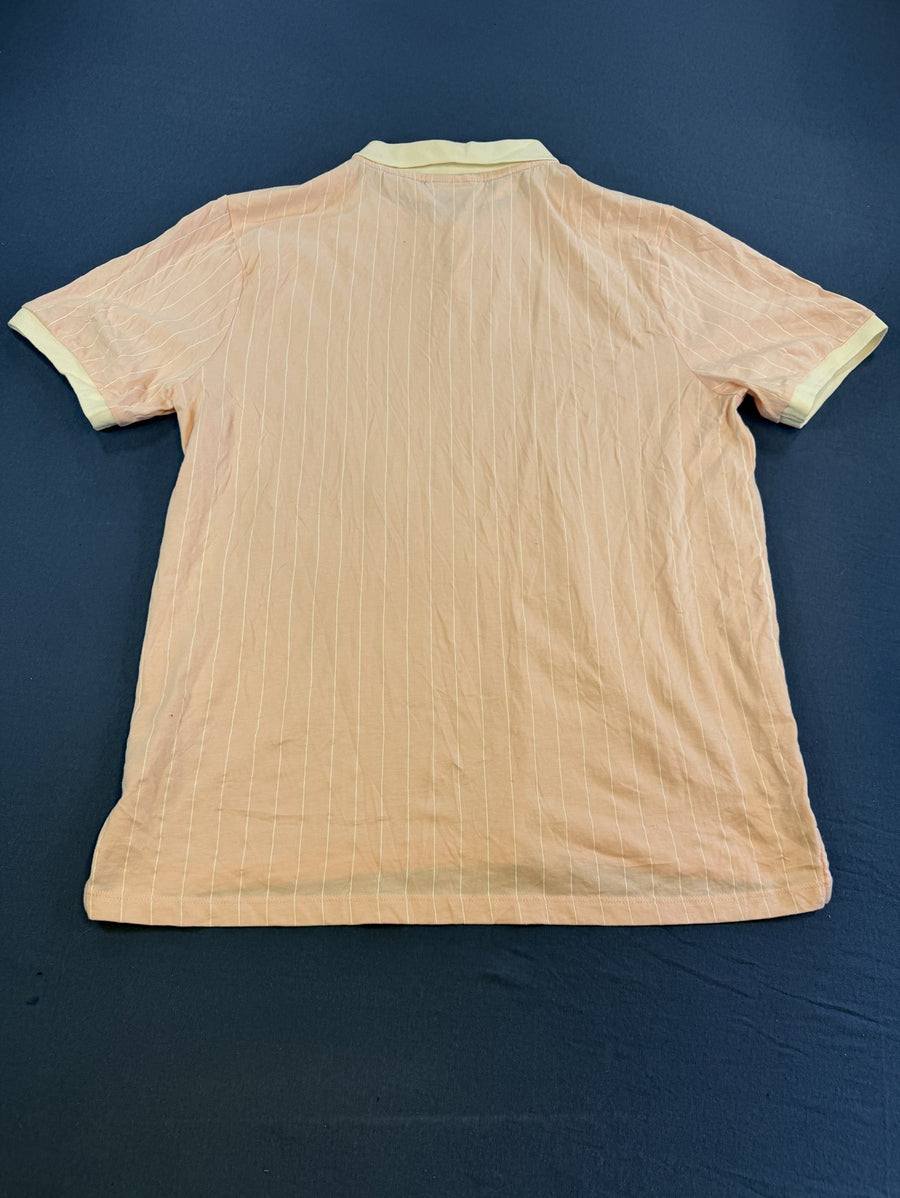 Roze FILA sportpolo met krijtstreepje (poloshirt), maat XXL