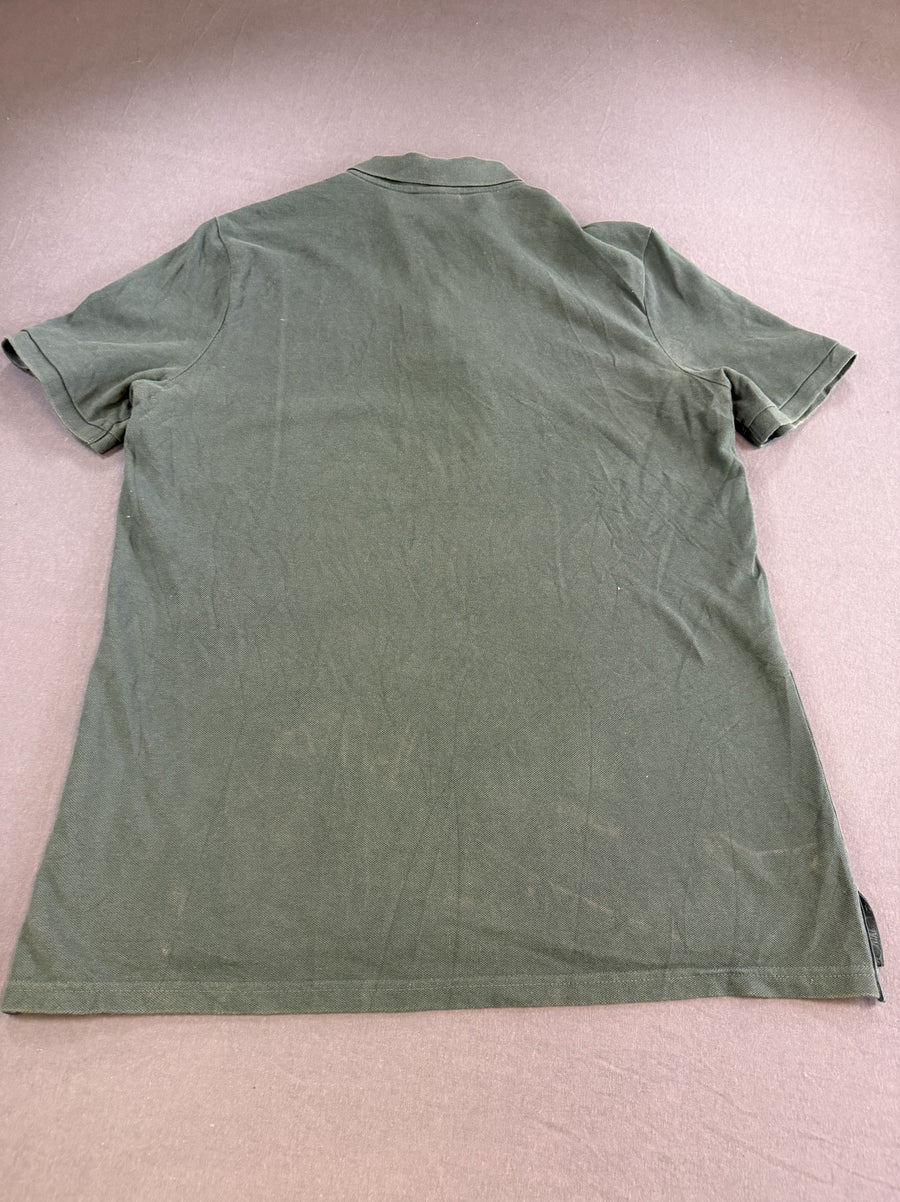 Donkergroene herenpolo van Nike (piquéshirt), maat L met swoosh-logo