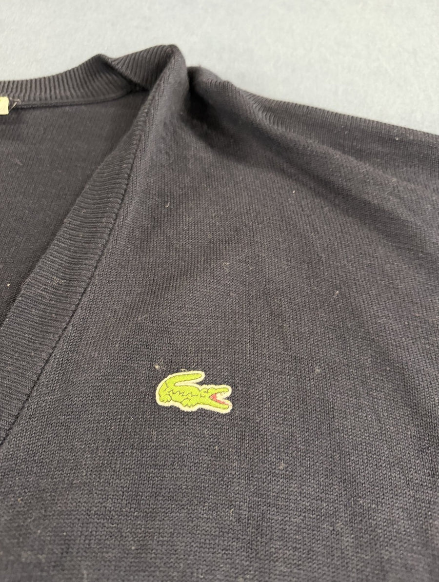Blauw Lacoste cardigan (knoopvest), maat XXL