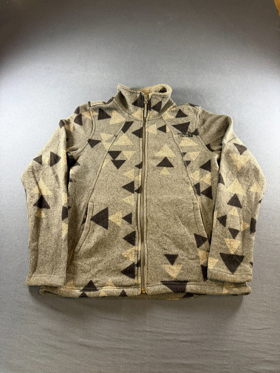 The North Face Fleece vest grijs print