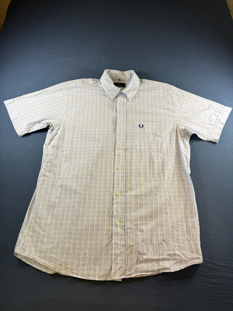 Fred Perry Blouse blauw geruit
