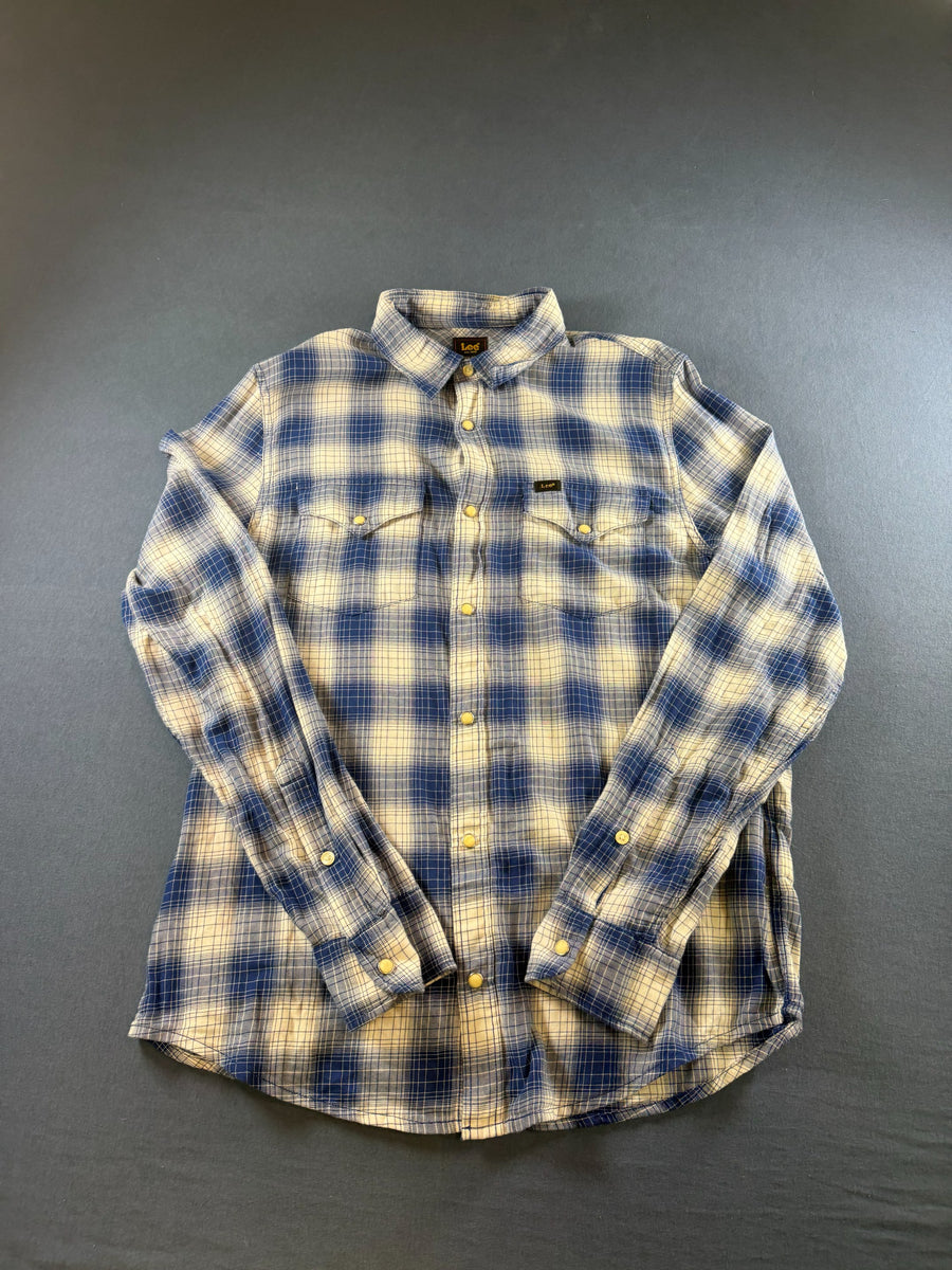 Lee Blouse blauw geruit