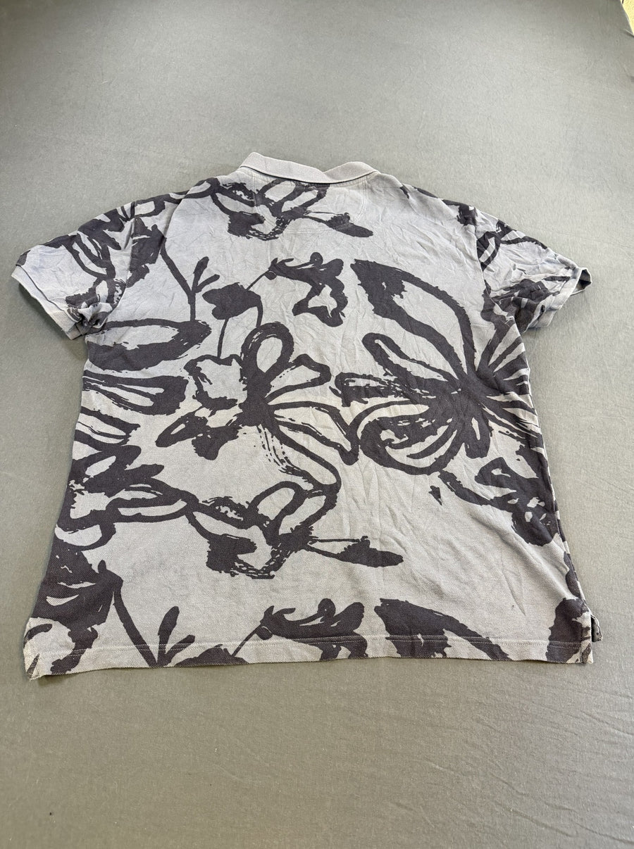 Blauwe Levi's polo (poloshirt) XXL met gave bloemenprint
