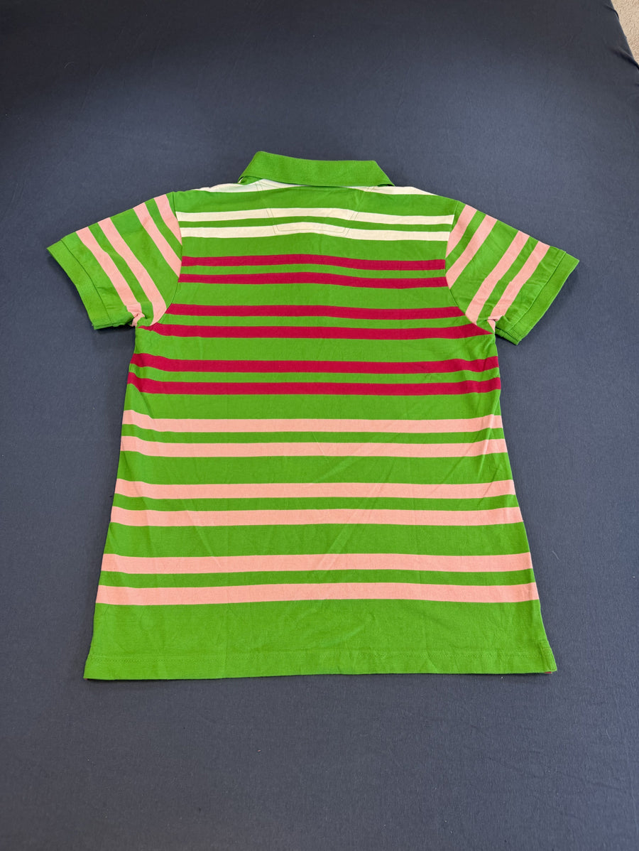 Groen gestreepte Puma polo (poloshirt / pique shirt), heren maat M