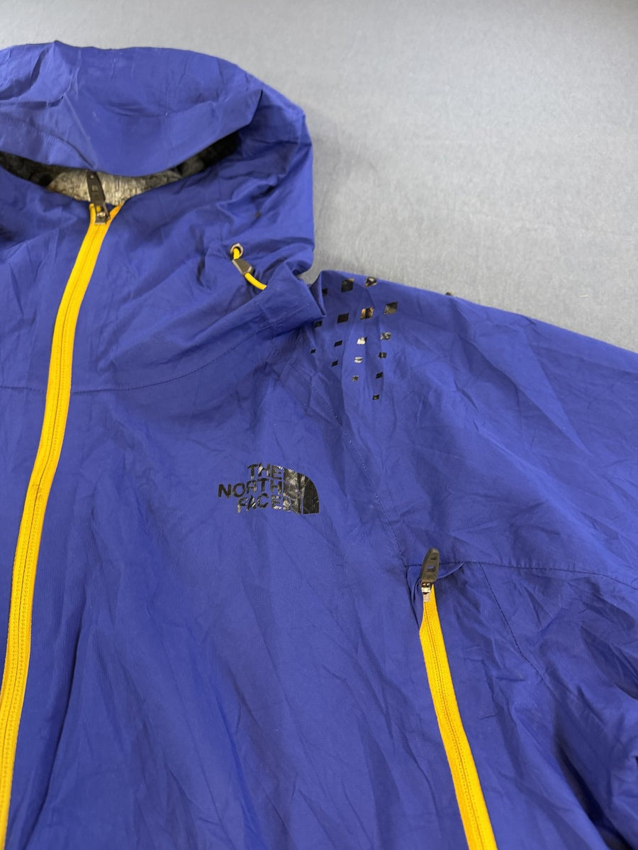 Blauwe The North Face regenjas, maat L (shell jas / windjak)
