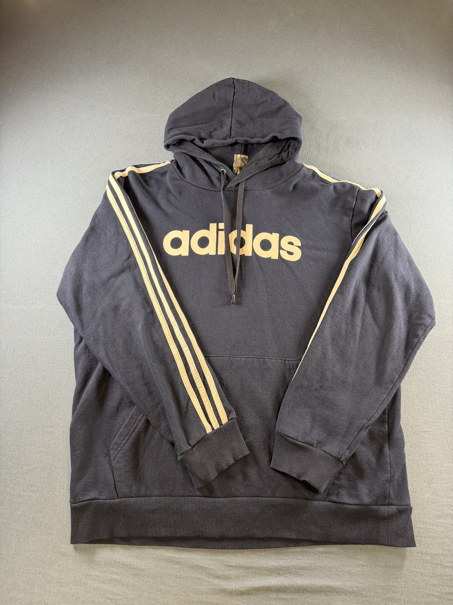 adidas hoodie blauw maat L 3-Stripes