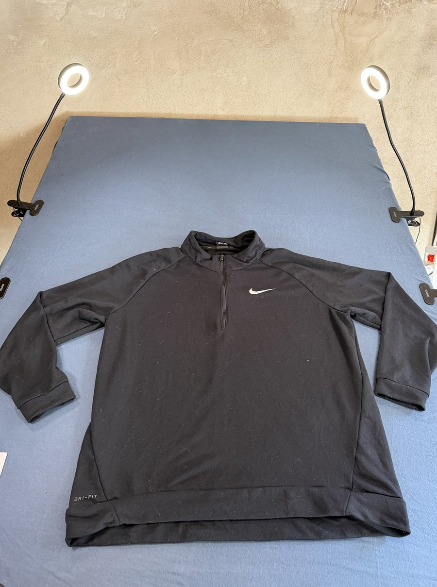 Zwart Nike sportvest, maat XXL (fleecevest / quarter-zip trui)