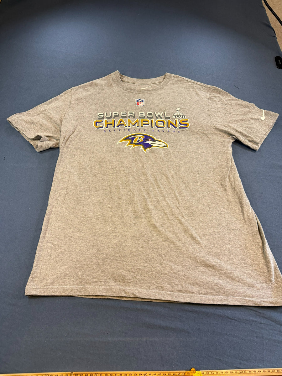 Nike T-shirt grijs print Baltimore Ravens