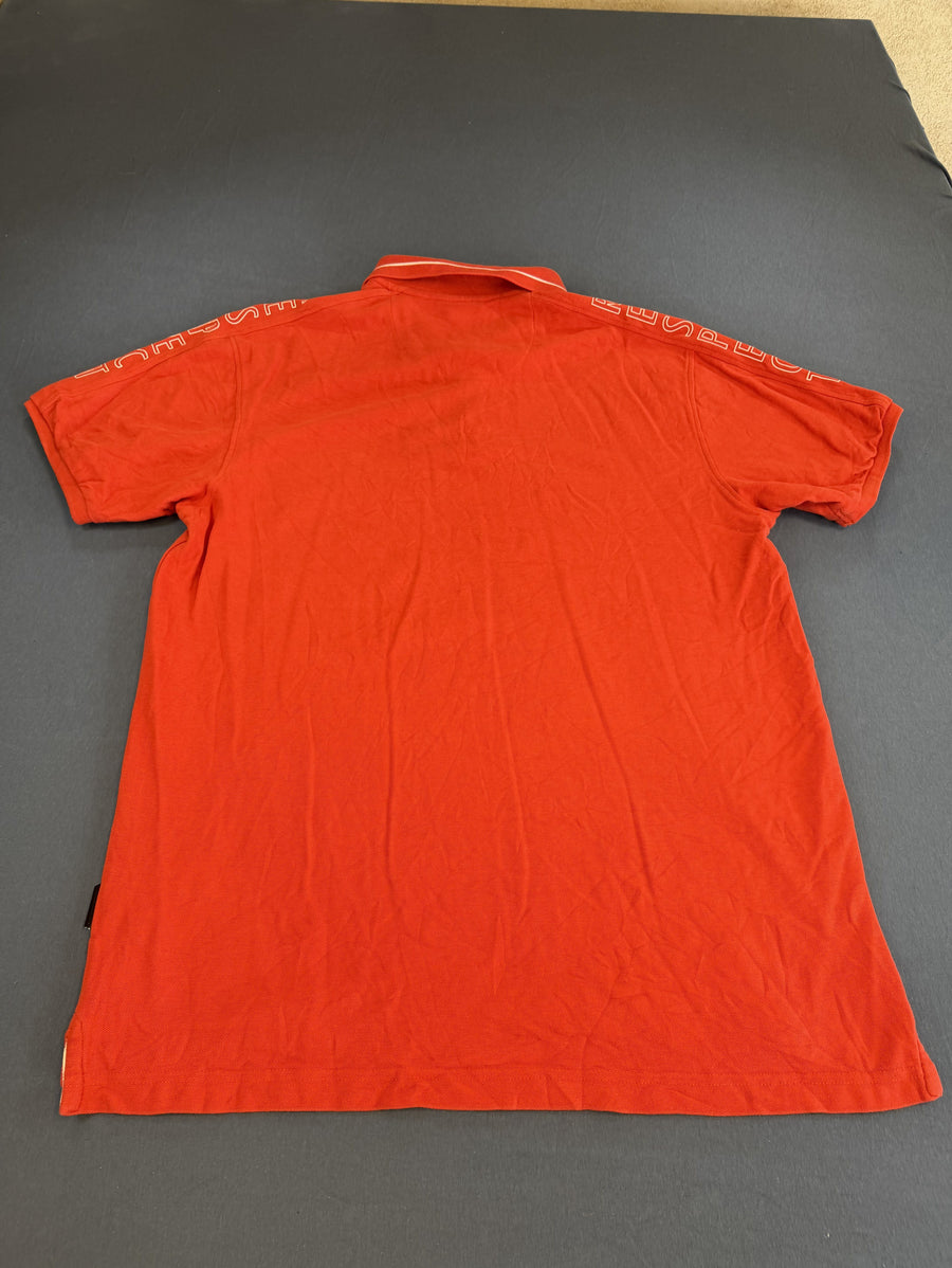 Rode Kappa polo, maat XXL (poloshirt / piquéshirt), met geborduurd Omini-logo