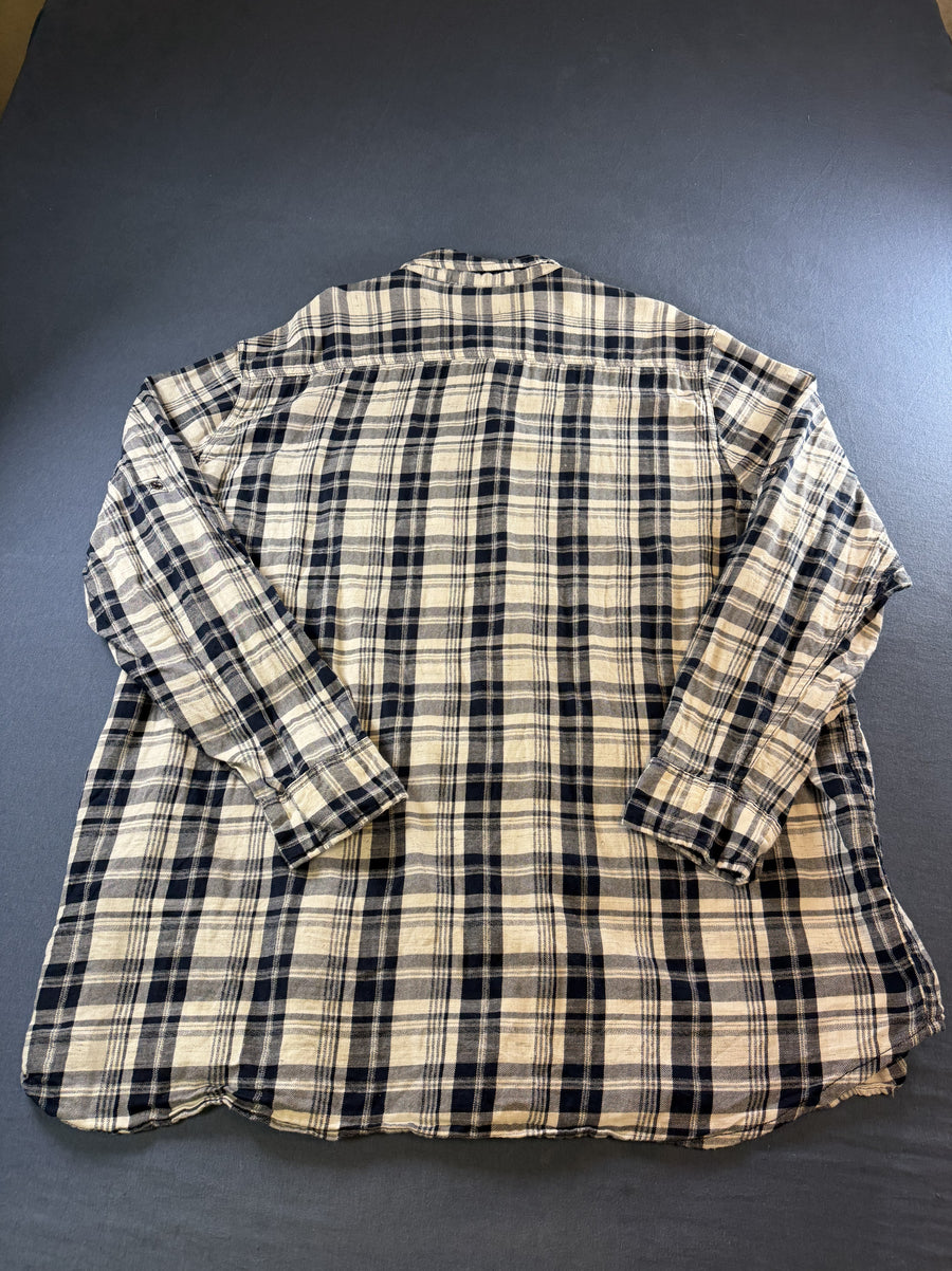 Blauw geruit flanel overhemd Lee (houthakkershemd/lumberjack blouse) heren maat XXL