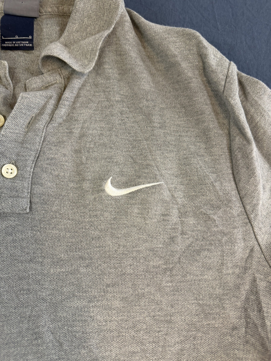 Nike polo lichtgrijs gemêleerd maat L