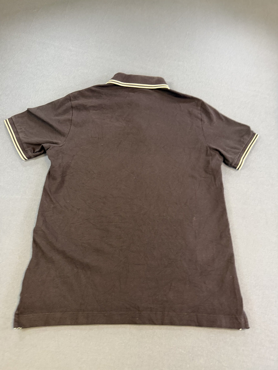Zwarte Stone Island piqué polo maat M (poloshirt / polohemd), Slim Fit