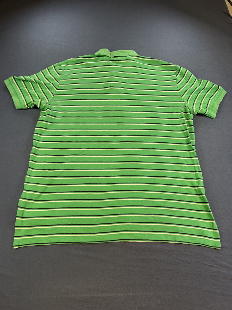 Groene polo (poloshirt) Polo Ralph Lauren piqué met streepje – maat L
