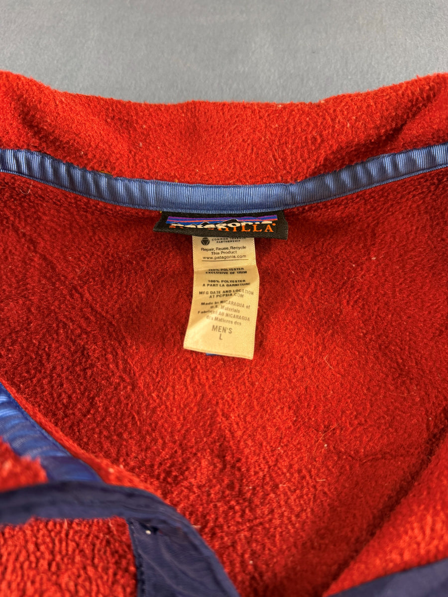 Patagonia Synchilla Snap-T trui rood heren maat L sweater sweatshirt pullover hoodie