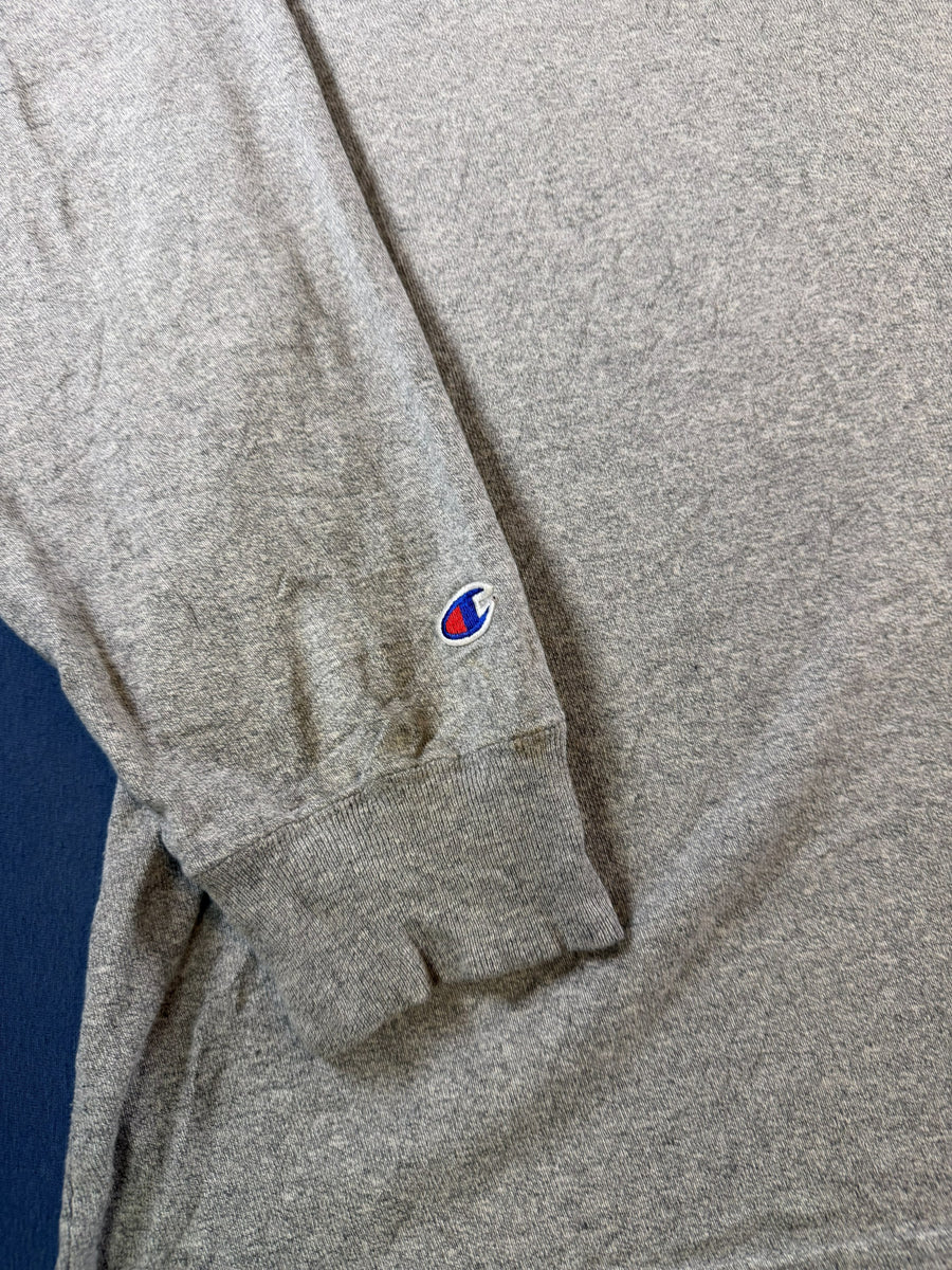 Champion longsleeve grijs gemêleerd heren maat XL katoen shirt met lange mouwen long sleeve tee