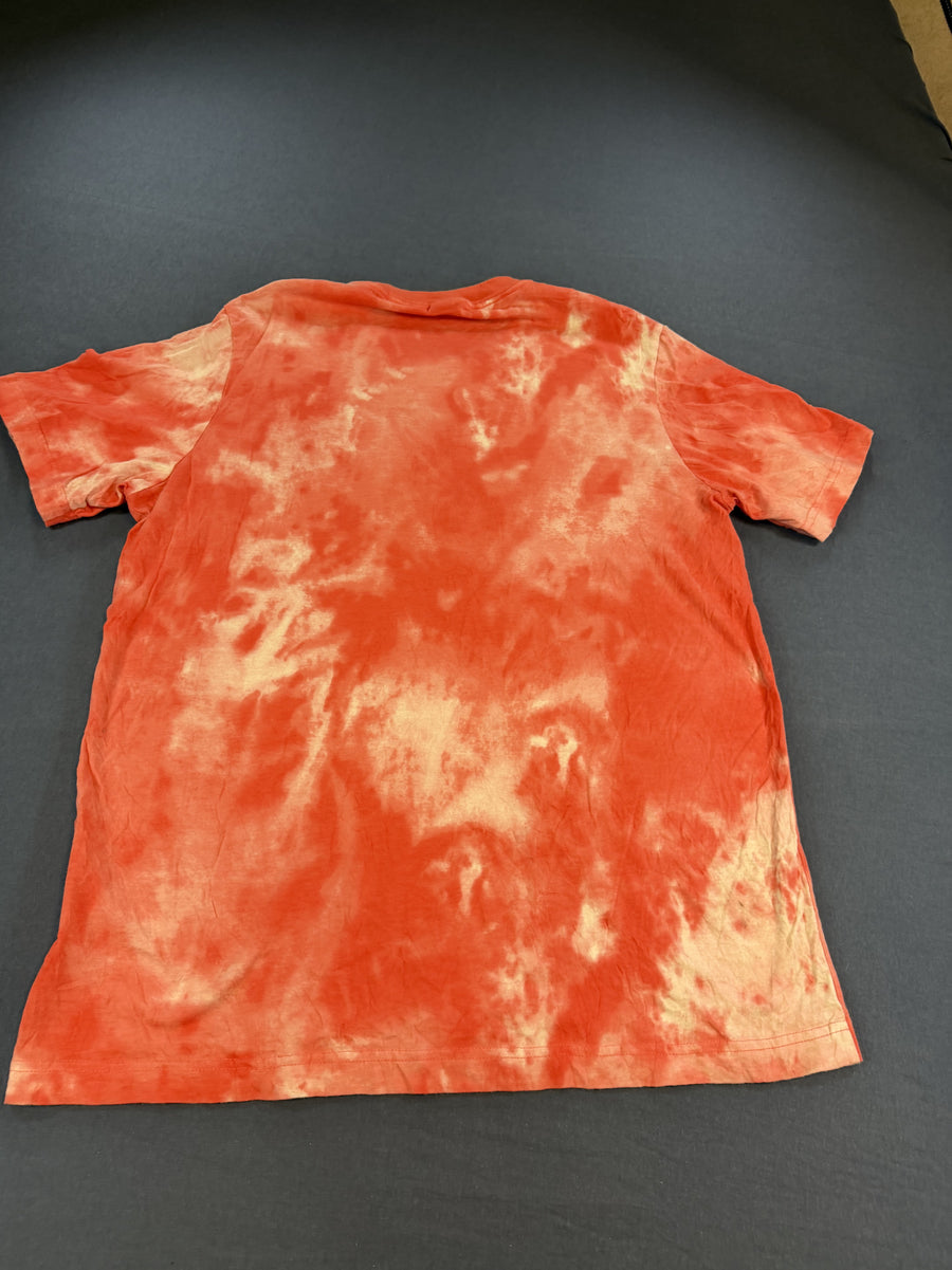 Rood adidas T-shirt met tie-dye print (shirt / tee), heren maat L