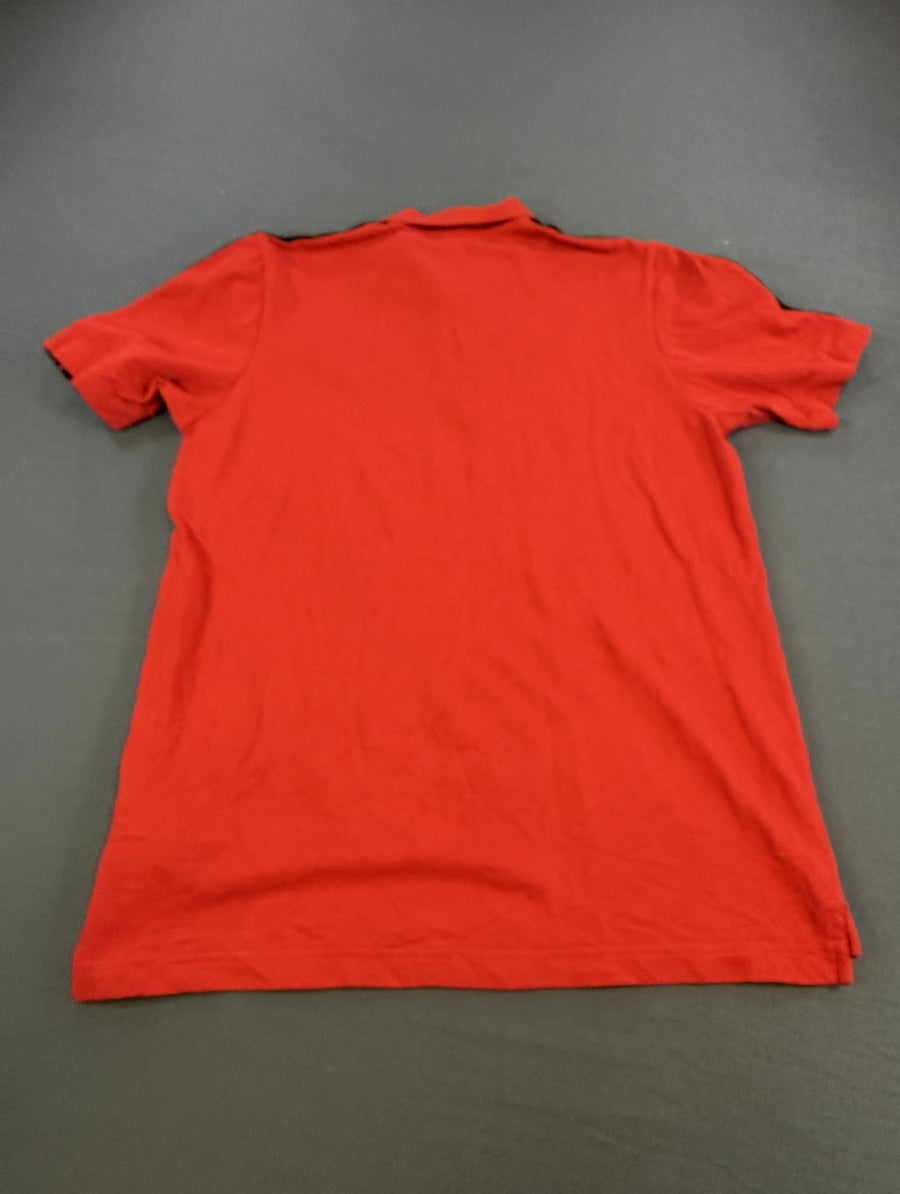 Rood adidas Manchester United shirt maat S (polo / voetbalshirt met Tezos-logo)