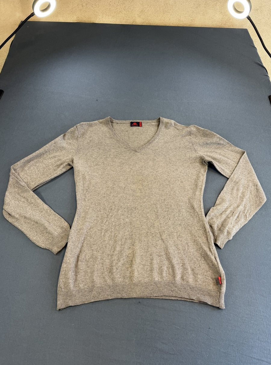 Grijs Robe di Kappa trui van kasjmier/katoen, maat L (fijngebreide pullover / sweater)