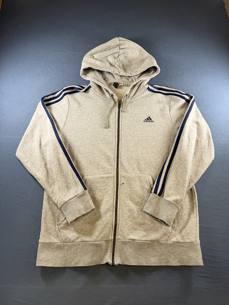 adidas hoodie grijs maat L 3-Stripes