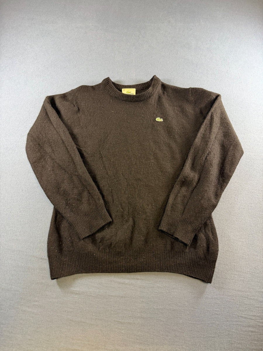 Lacoste trui zwart heren maat S sweater pullover gebreid vintage