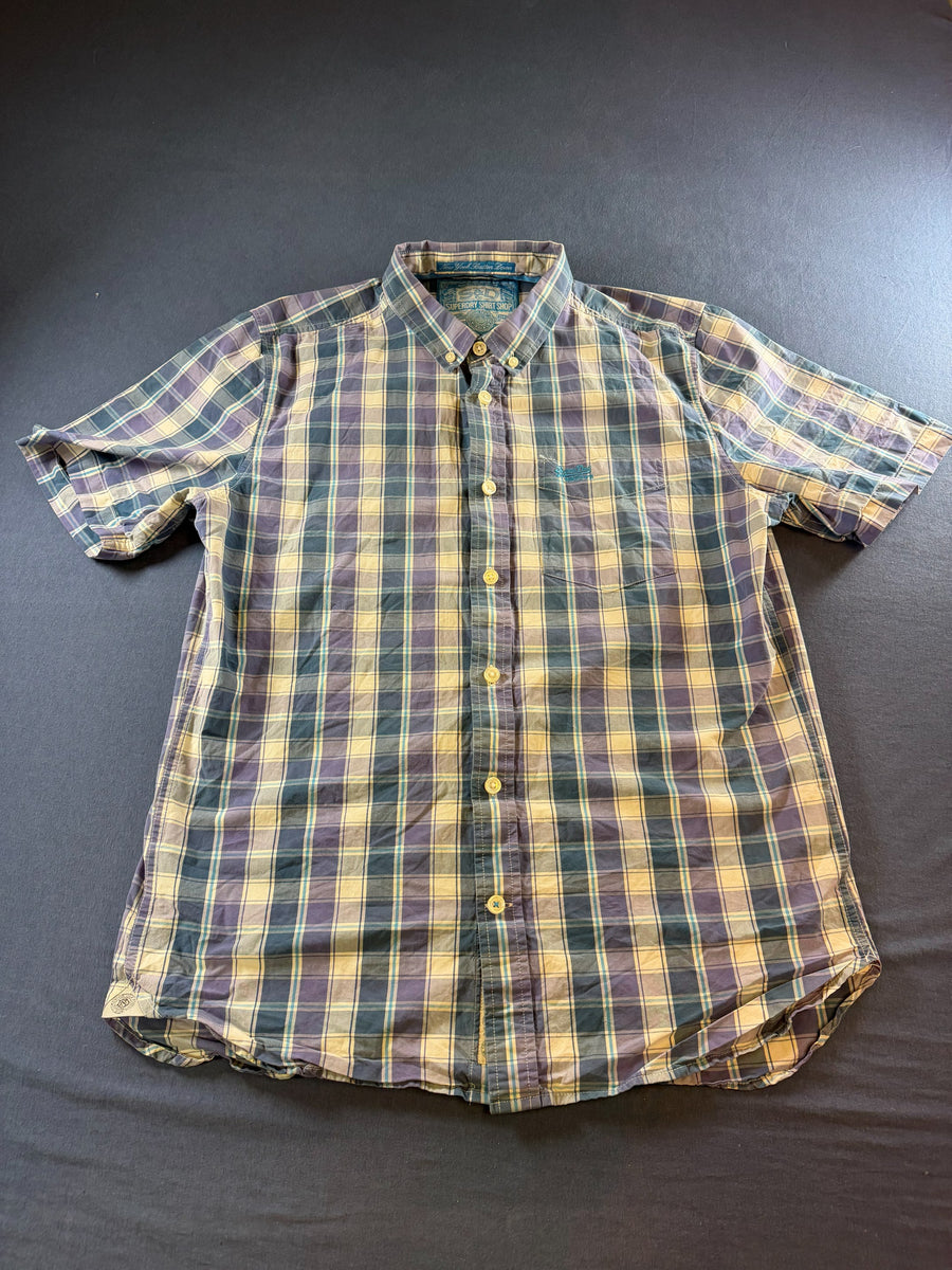 Superdry Blouse grijs geruit