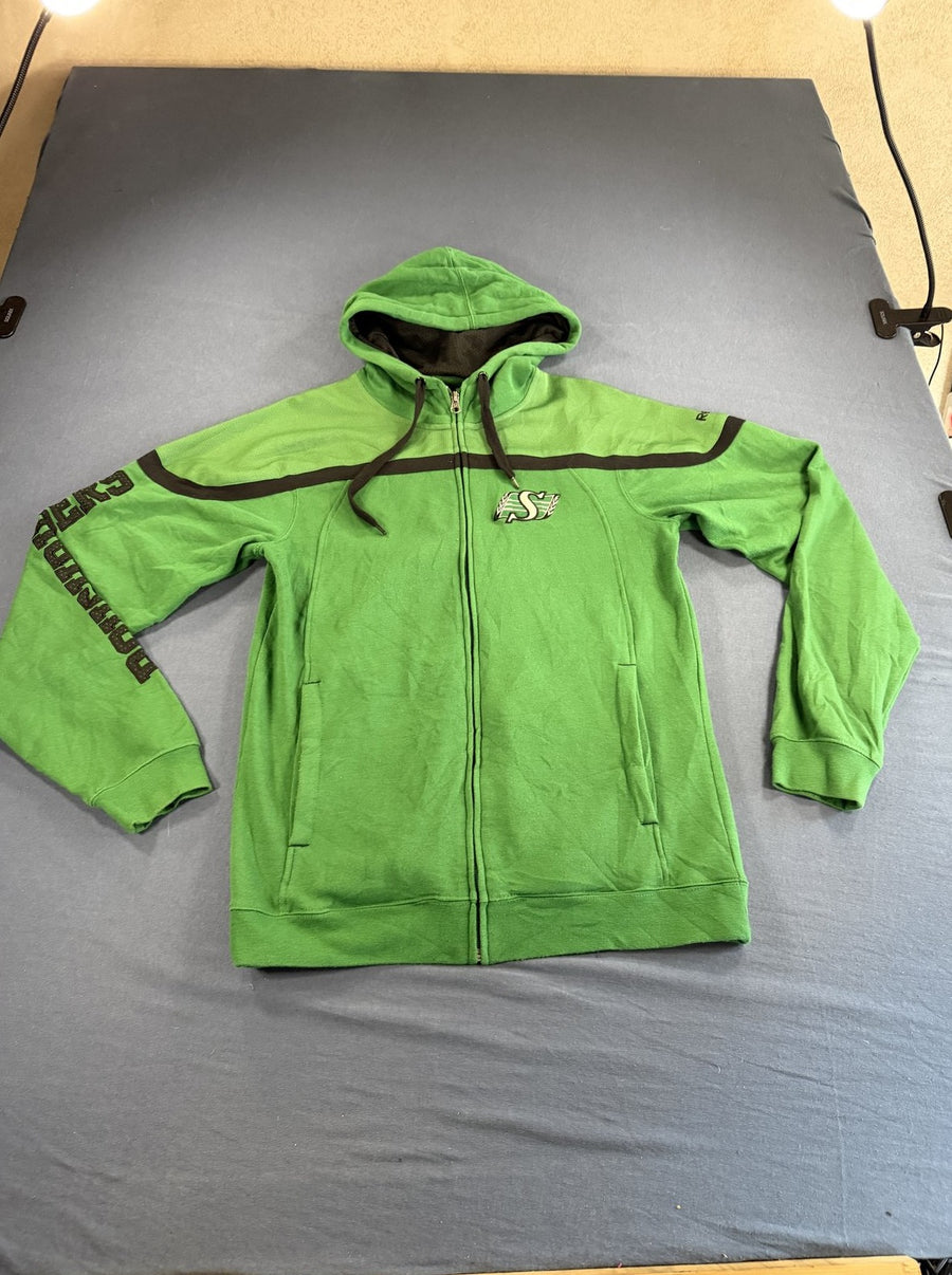 Groen Reebok ritsvest met CFL-clublogo (fleecevest), maat S