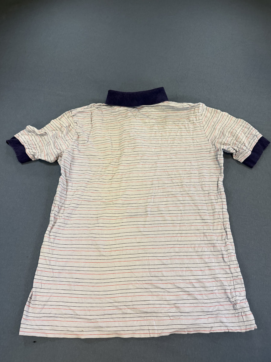 Wit gestreepte Ellesse tennispolo (sportshirt), maat S