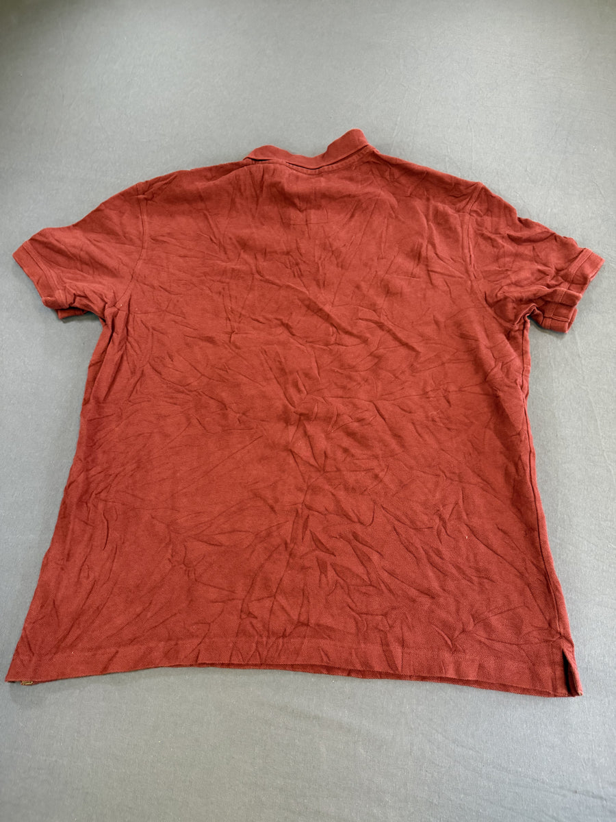 Rood Barbour poloshirt (polo) in piqué — maat XXL