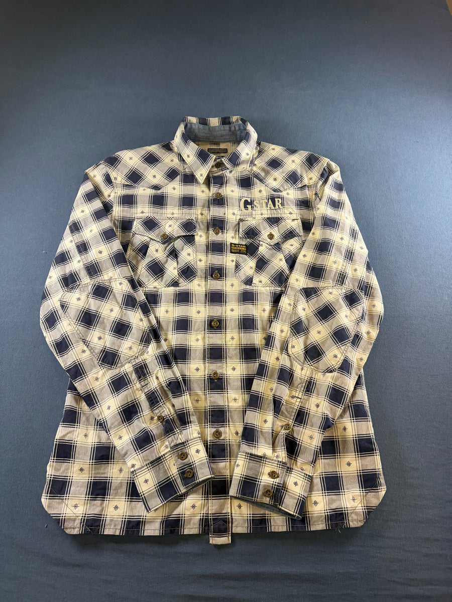 G-Star Blouse blauw geruit