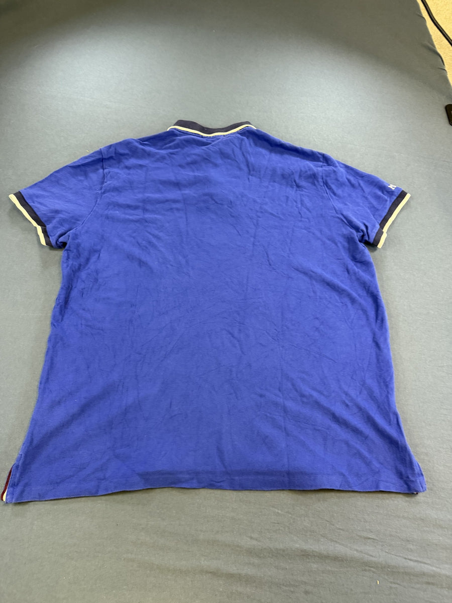 Blauwe piqué polo van Polo Ralph Lauren, maat XL (poloshirt / polohemd), Custom Slim Fit
