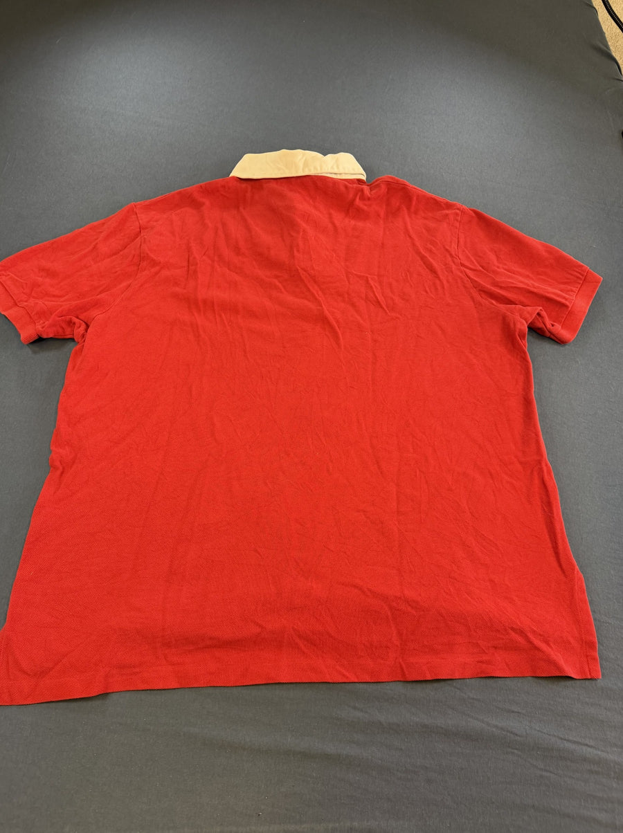 Rood rugbyshirt Polo Ralph Lauren (poloshirt / collegetrui), maat XL