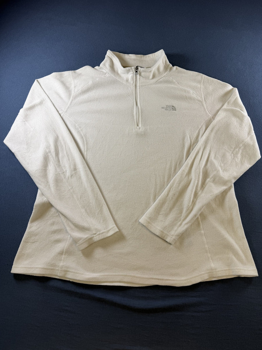 The North Face fleecetrui wit maat XL halve rits