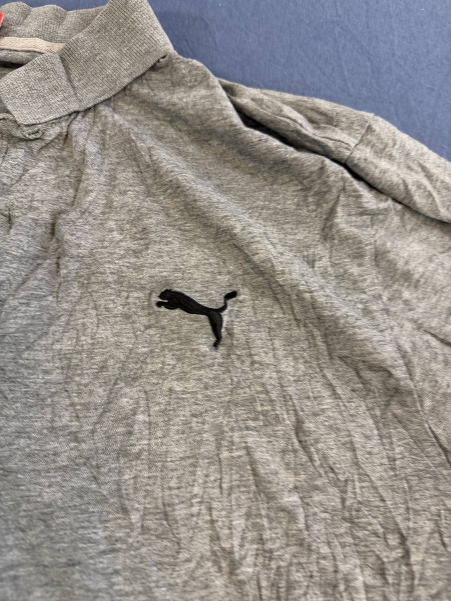 Puma polo grijs gemêleerd maat XL